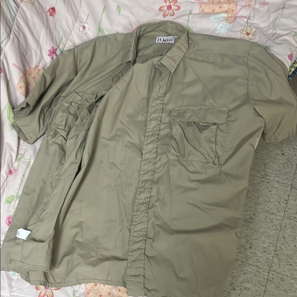 Orvis Beige Short Sleeve Shirt